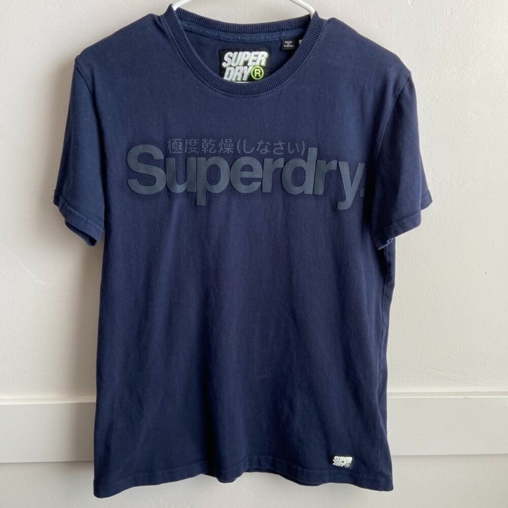 Superdry Dark Blue Logo Short Sleeve Shirt